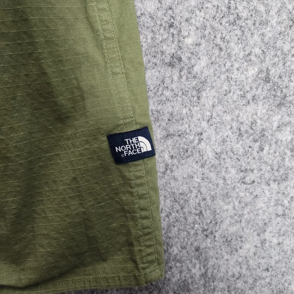 The North Face‎ Button Up Shirt Men L Green Short Sleeve Hiking Gorpcore Outdoor